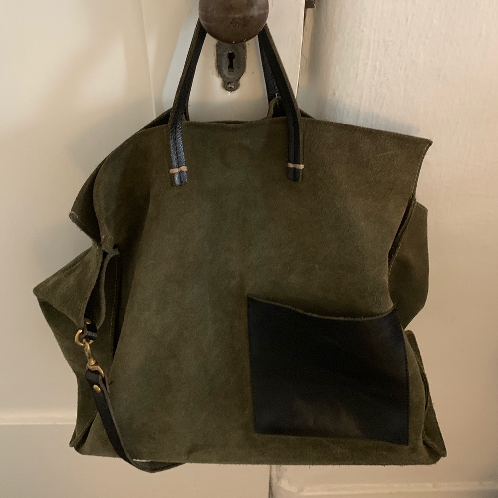 Clare V. Simple Tote Olive Green